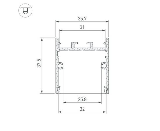 Профиль SL-LINE-3638-LW-3000 WHITE (Arlight, Алюминий) 043975(1), изображение 2