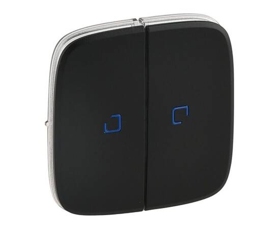 Лицевая панель Legrand Valena Allure выключателя двухклавишного с подсветкой антрацит 755228
