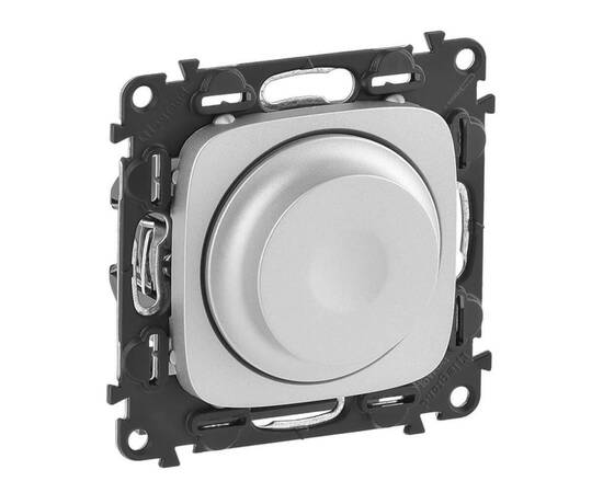 Светорегулятор Legrand Valena Allure поворотный без нейтрали алюминий 752960