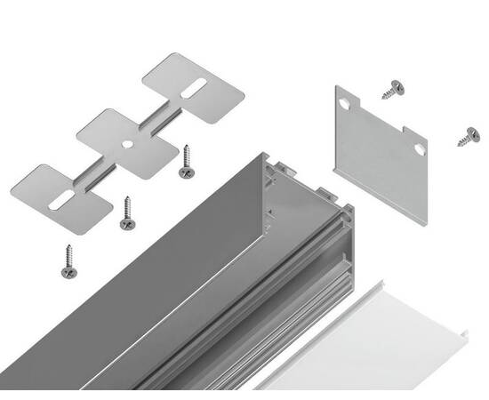 Алюминиевый профиль накладной/подвесной "Profile System" 25*25 GP2500AL, изображение 3