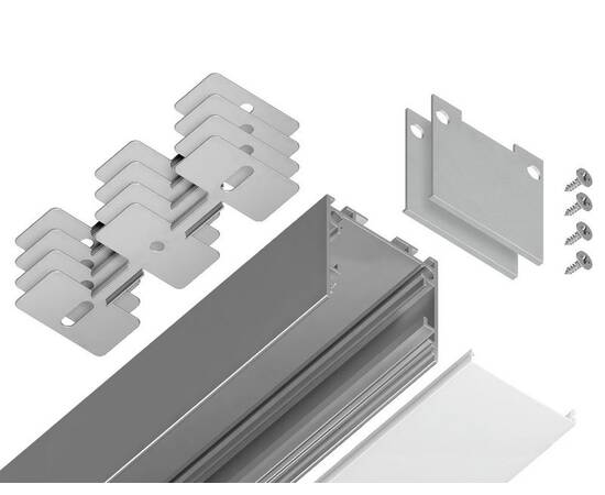 Алюминиевый профиль накладной/подвесной "Profile System" 25*25 GP2500AL, изображение 5