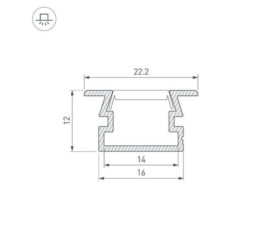Профиль Arlight PDS-FS-3000 ANOD BLACK 040735, изображение 3