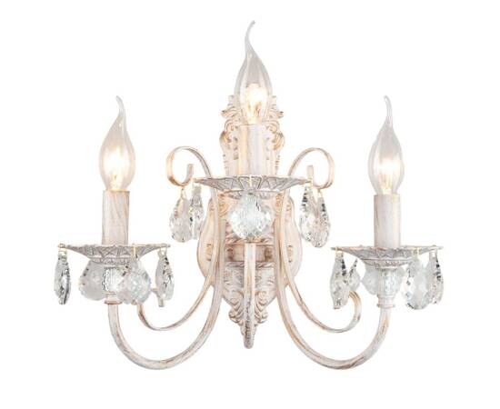 Бра Eurosvet 3305/3 белый с золотом/прозрачный хрусталь Strotskis