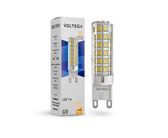 Лампа светодиодная Voltega G9 5W 2700K 7263, изображение 2