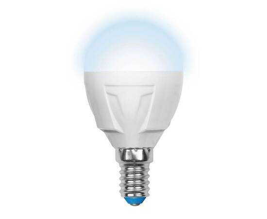 Лампа светодиодная (UL-00002417) Uniel E14 7W 4000K матовая LED-G45 7W/NW/E14/FR PLP01WH