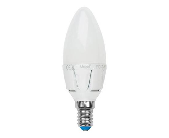 Лампа светодиодная (UL-00002411) Uniel E14 7W 4000K матовая LED-C37 7W/NW/E14/FR PLP01WH
