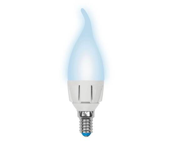 Лампа светодиодная (UL-00002415) Uniel E14 7W 4000K матовая LED-CW37 7W/NW/E14/FR PLP01WH