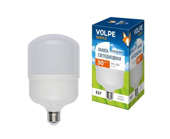 Лампа LED сверхмощная (UL-00002942) Volpe E27 30W (260W) 6500K LED-M80-30W/DW/E27/FR/S