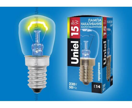 Лампа накаливания (01854) Uniel E14 15W прозрачная IL-F25-CL-15/E14, изображение 2