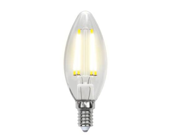 Лампа светодиодная филаментная (UL-00001373) Uniel E14 6W 4000K прозрачная LED-C35-6W/NW/E14/CL PLS0