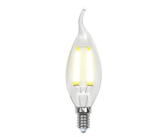 Лампа светодиодная филаментная (UL-00002229) Uniel E14 6W 4000K прозрачная LED-CW35-6W/NW/E14/CL GLA