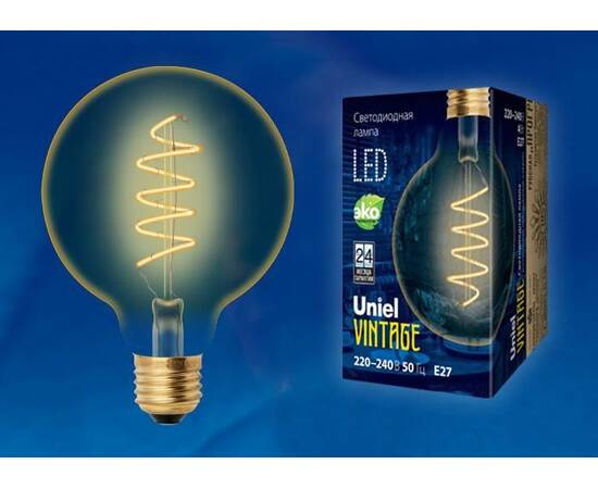 Лампа светодиодная филаментная (UL-00001374) Uniel E14 6W 4000K прозрачная LED-CW35-6W/NW/E14/CL PLS, изображение 2