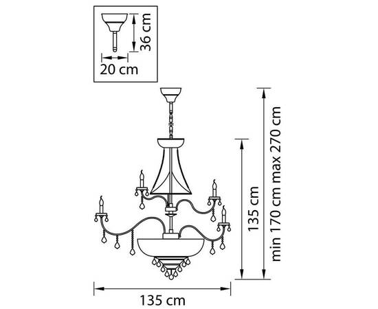 Подвесная люстра Osgona Classic 700511, изображение 2