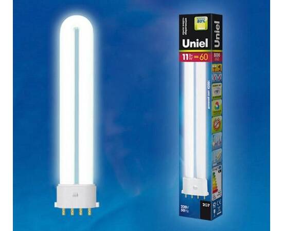 Лампа энергосберегающая (05937) Uniel G23 11W 4000K матовая ESL-PL-11/4000/G23, изображение 2