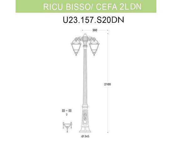Уличный фонарь Fumagalli Ricu Bisso/Cefa 2L Dn U23.157.S20.BYF1RDN, изображение 2