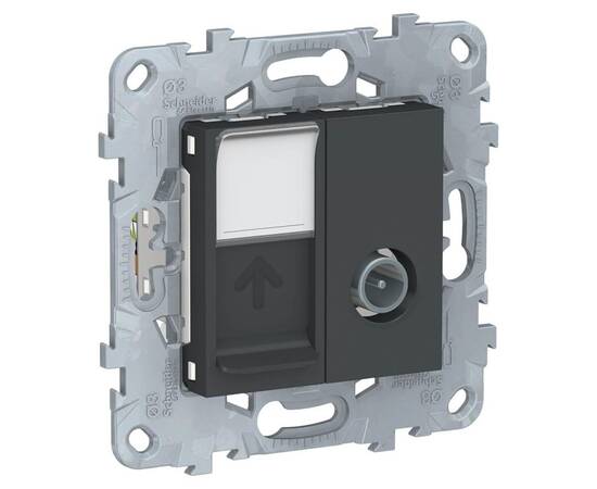 Розетка TV одиночная + RJ45 Schneider Electric Unica New NU547054