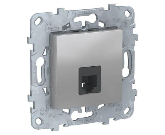 Розетка телефонная RJ11 одиночная 4 контакта Schneider Electric Unica New NU549230