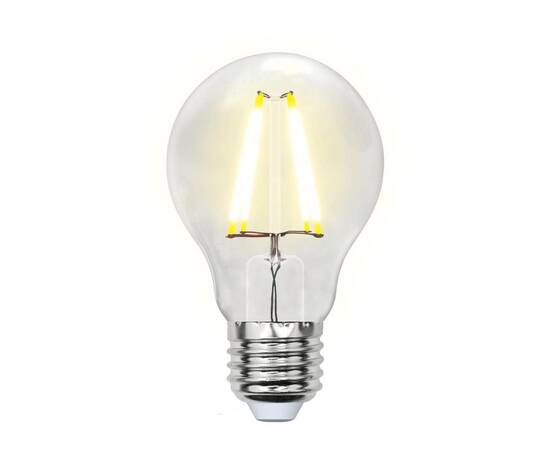 Лампа светодиодная филаментная (UL-00001372) Uniel E27 8W 4000K прозрачная LED-A60-8W/NW/E27/CL PLS0