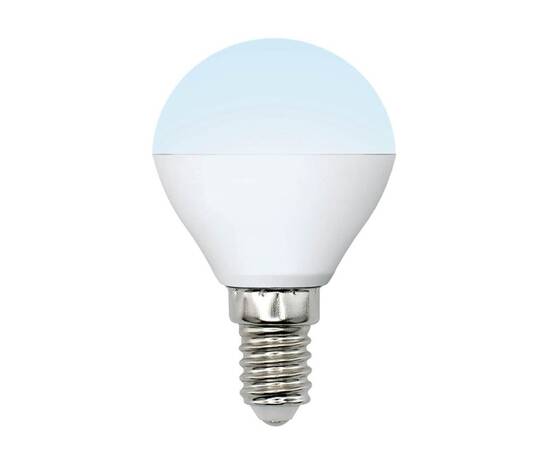 Лампа светодиодная (UL-00002376) Uniel E14 6W 4000K матовая LED-G45-6W/NW/E14/FR/MB PLM11WH