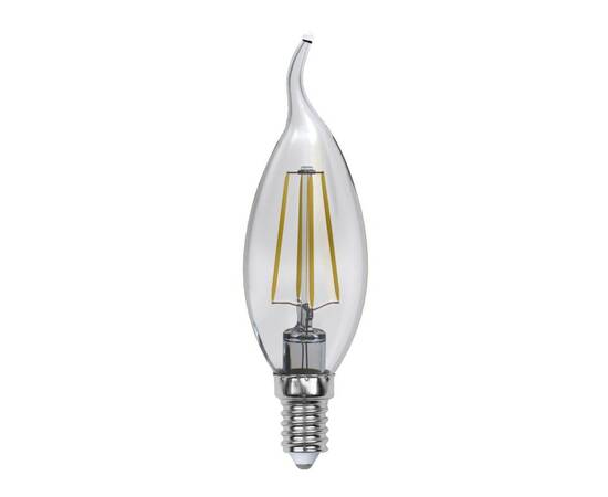 Лампа светодиодная филаментная Uniel E14 5W 3000K прозрачная LED-CW35-5W/WW/E14/CL/MB GLM10TR UL-000