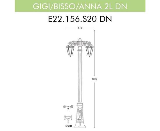 Уличный фонарь Fumagalli Gigi Bisso/Anna 2L Dn E22.156.S20.BXF1RDN, изображение 3