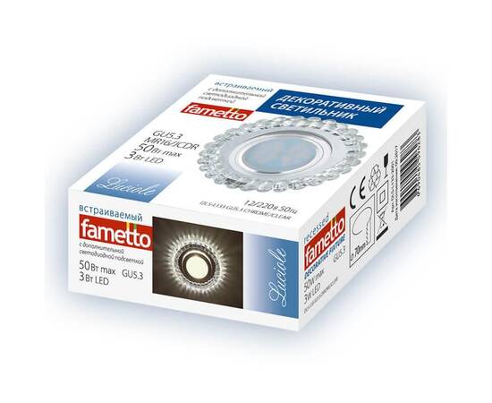 Встраиваемый светильник Fametto Luciole DLS-L133 GU5.3 Chrome/Champagne, изображение 2