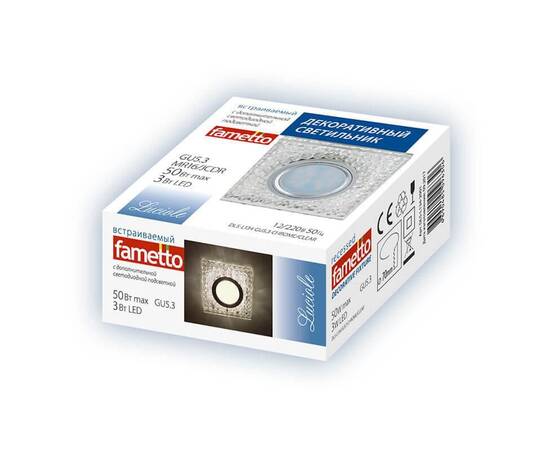 Встраиваемый светильник Fametto Luciole DLS-L134 GU5.3 Chrome/Clear, изображение 2