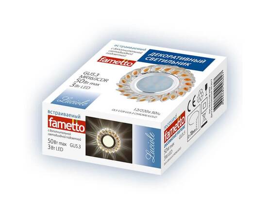 Встраиваемый светильник Fametto Luciole DLS-L128 GU5.3 Chrome/Clear, изображение 2
