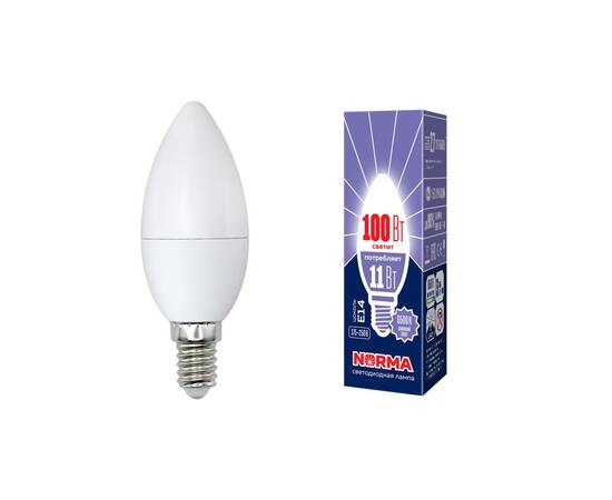 Лампа светодиодная (UL-00003810) Volpe E14 11W 6500K матовая LED-C37-11W/DW/E14/FR/NR