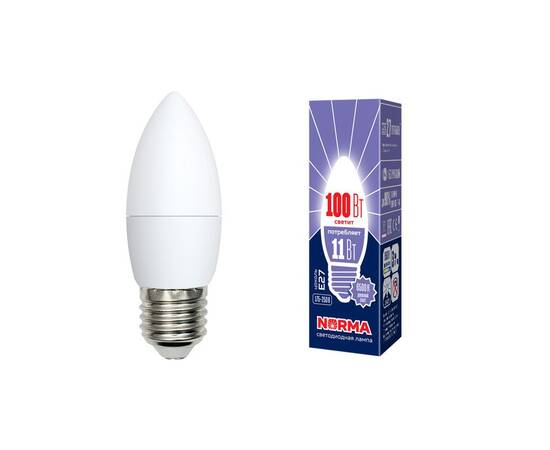 Лампа светодиодная (UL-00003813) Volpe E27 11W 6500K матовая LED-C37-11W/DW/E27/FR/NR