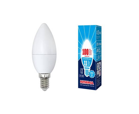 Лампа светодиодная (UL-00003811) Volpe E14 11W 4000K матовая LED-C37-11W/NW/E14/FR/NR