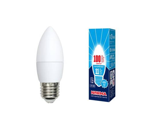 Лампа светодиодная (UL-00003814) Volpe E27 11W 4000K матовая LED-C37-11W/NW/E27/FR/NR