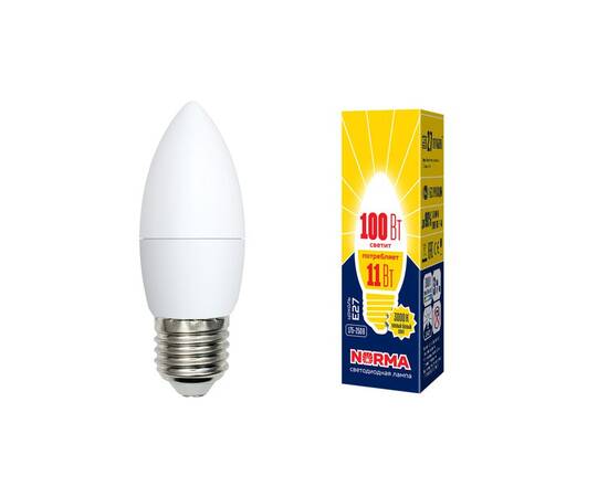 Лампа светодиодная (UL-00003815) Volpe E27 11W 3000K матовая LED-C37-11W/WW/E27/FR/NR