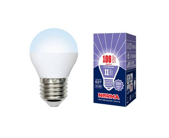 Лампа светодиодная (UL-00003833) Volpe E27 11W 6500K матовая LED-G45-11W/DW/E27/FR/NR