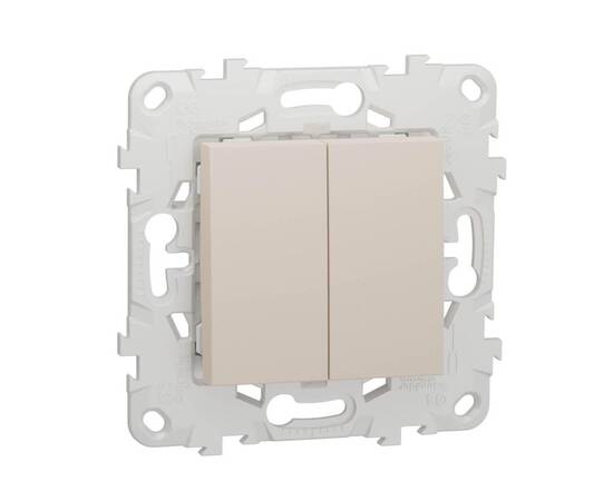 Выключатель двухклавишный Schneider Electric Unica New NU521144
