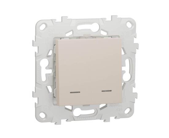 Выключатель двухклавишный Schneider Electric Unica New NU521144N