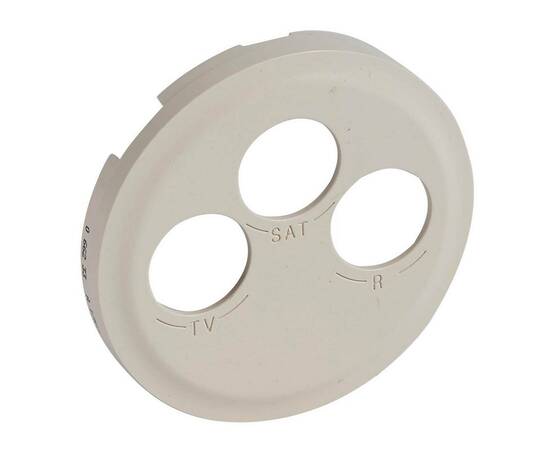 Лицевая панель Legrand Celiane розетки телевизионной TV/FM/SAT слоновая кость 066233