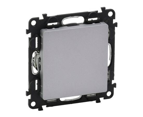 Заглушка с суппортом Legrand Valena Life алюминий 755182