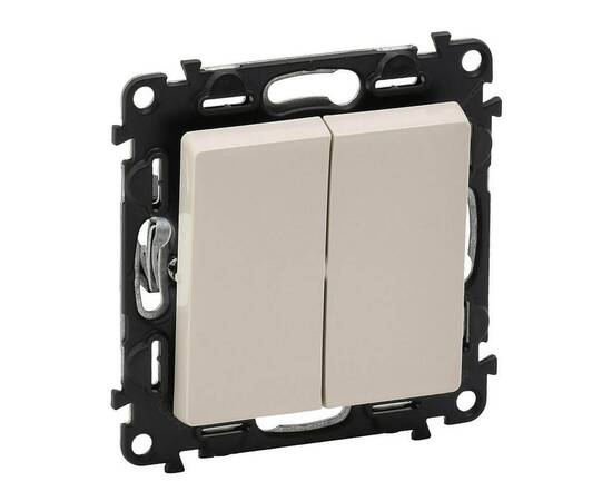 Переключатель двухклавишный Legrand Valena Life 10А 250V слоновая кость 752508