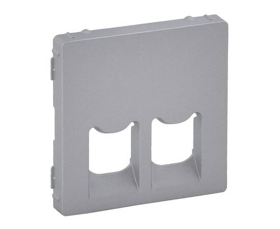Лицевая панель Legrand Valena Life розетки телефонной RJ-11/Ethernet RJ-45 алюминий 755422