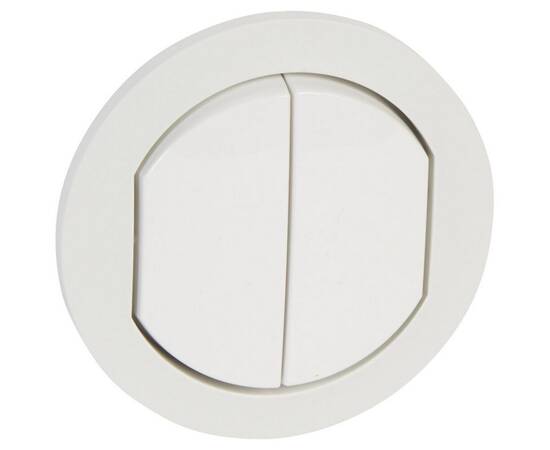 Лицевая панель Legrand Celiane выключателя двухклавишного белая 067802