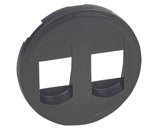 Лицевая панель Legrand Celiane розетки акустической двойной графит 067814