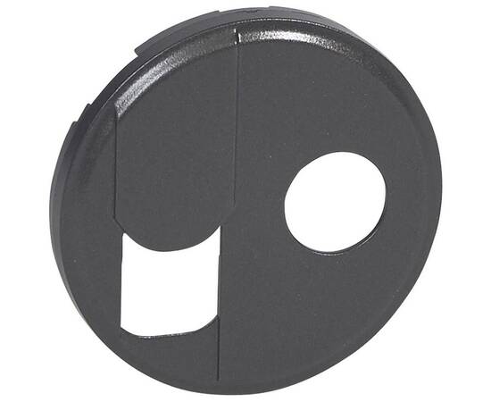 Лицевая панель Legrand Celiane розетки RJ45+ТV тип F графит 067939