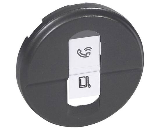 Лицевая панель Legrand Celiane розетки компьютерной RJ45 графит 067951