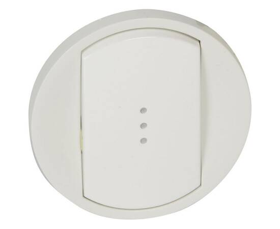 Лицевая панель Legrand Celiane выключателя одноклавишного с подсветкой белая 068003