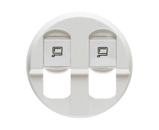 Лицевая панель Legrand Celiane розетки компьютерной 2хRJ45 белая 068252