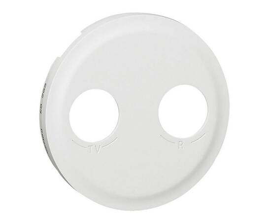 Лицевая панель Legrand Celiane розетки телевизионной TV/FM белая 068283