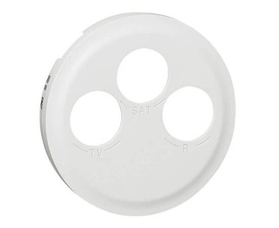 Лицевая панель Legrand Celiane розетки телевизионной TV/FM/SAT белая 068285