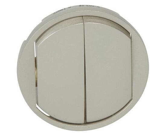 Лицевая панель Legrand Celiane выключателя двухклавишного титановая 068302