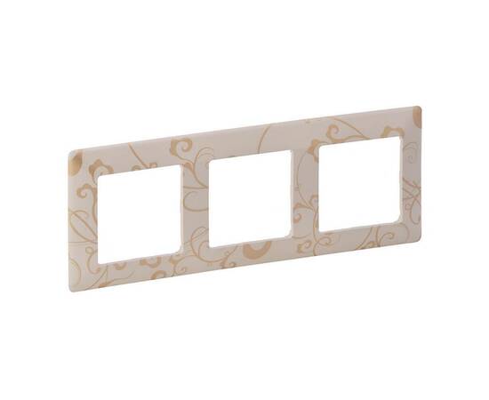 Рамка 3-постовая Legrand Valena Life Ампир бежевый 754113